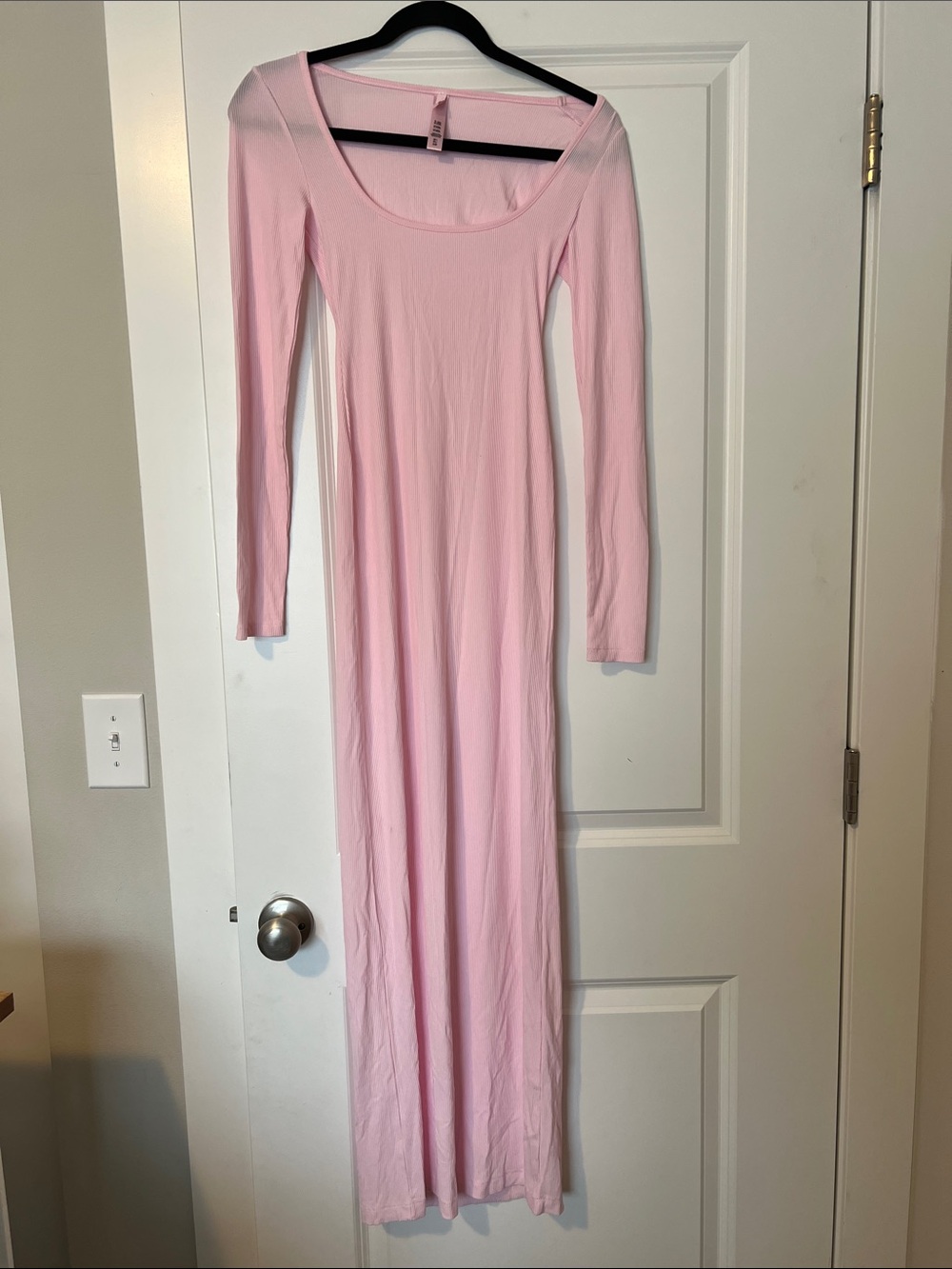 SKIMS Light Pink Long Sleeve Maxi Dress size S NWOT